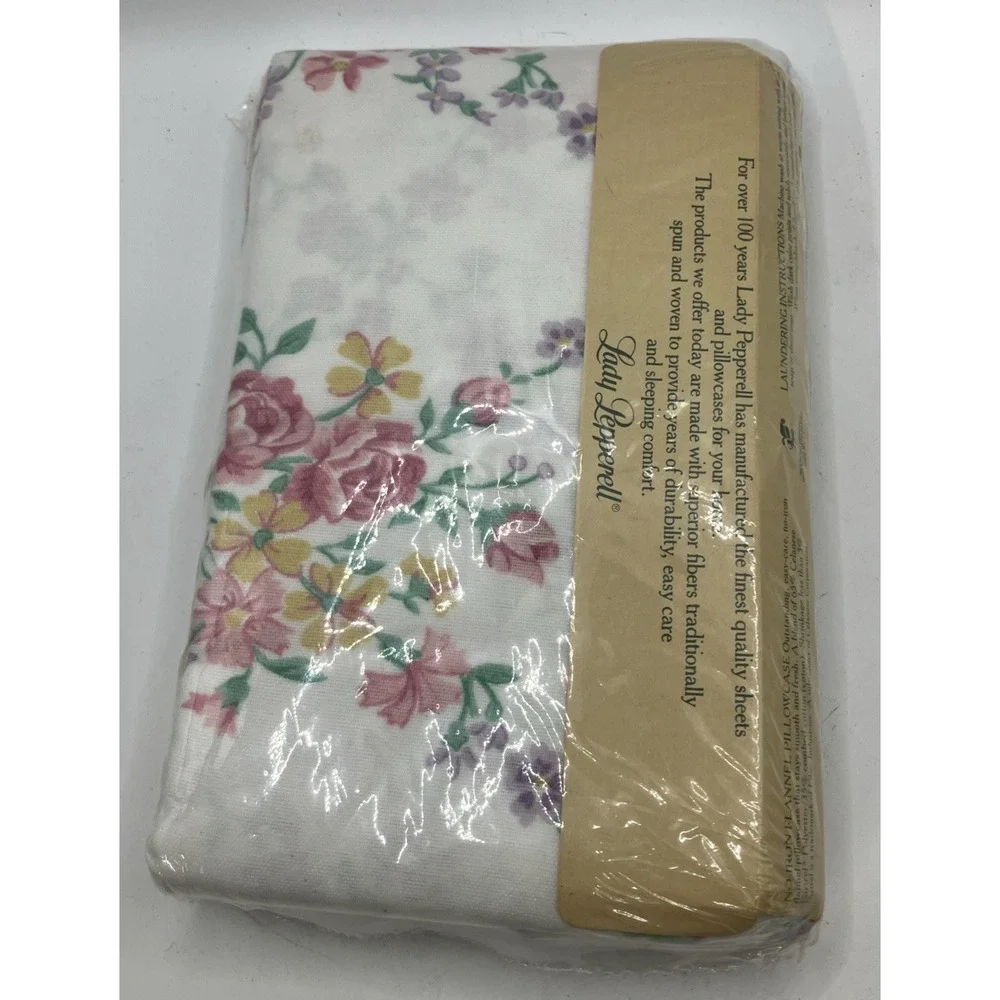 TWO STANDARD FLANNEL PILLOWCASES  Lady Lepperell  NO-IRON ‎ FLANNEL